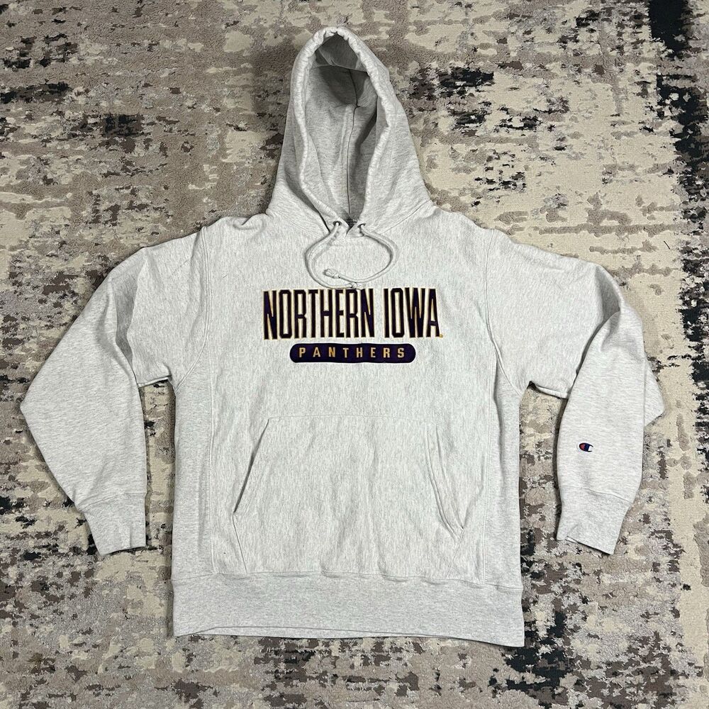 Champion Reverse Weave NCAA Northern Iowa Panthers Pullover Hoodie Size M Ball